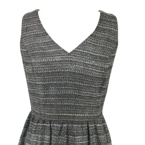 Moulinette Soeurs Dress NEW Anthropologie Tweed Metallic Black Sleeveless Size 4 - Picture 12 of 14